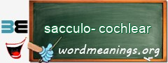 WordMeaning blackboard for sacculo-cochlear